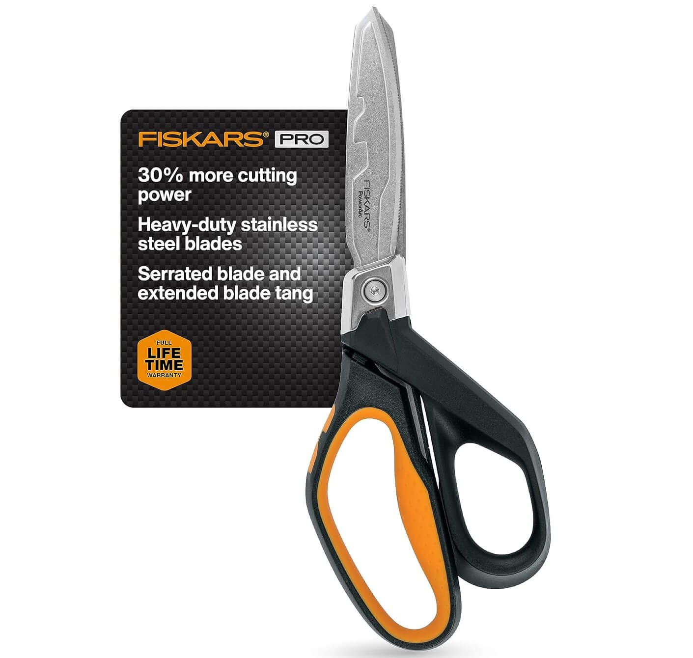 Fiskars Pro PowerArc Shears - 10 inch Heavy Duty Scissors