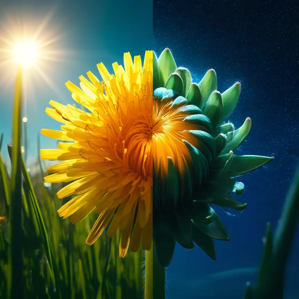 Why do dandelion flowers open and close